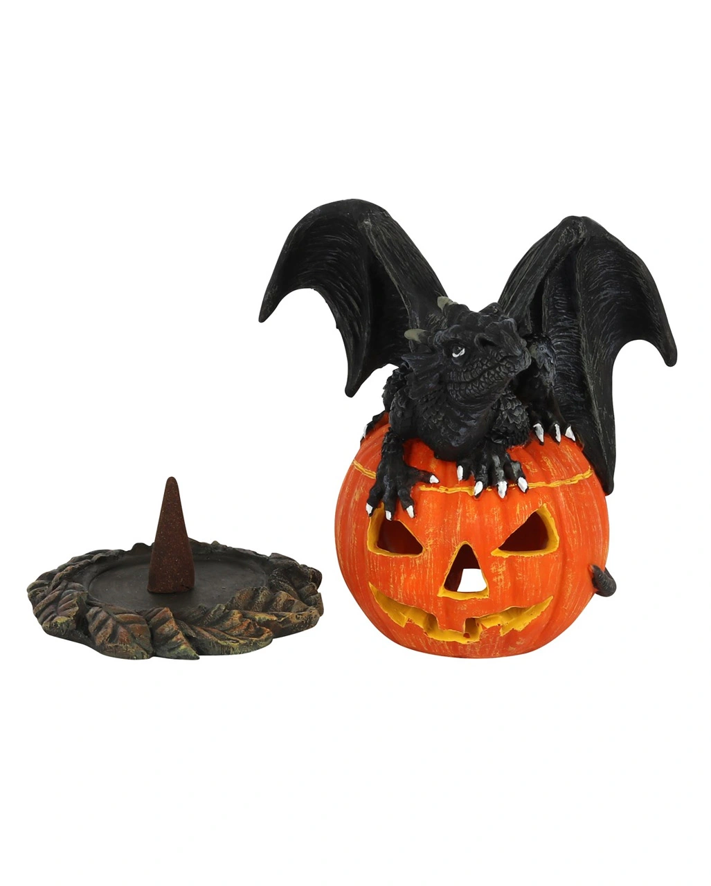 Jack O Lantern Kürbis Mit Drache Räucherkegelhalter - Image 3