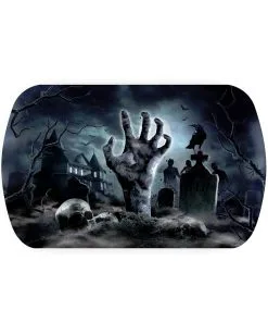 Zombie Friedhof Halloween Tablett