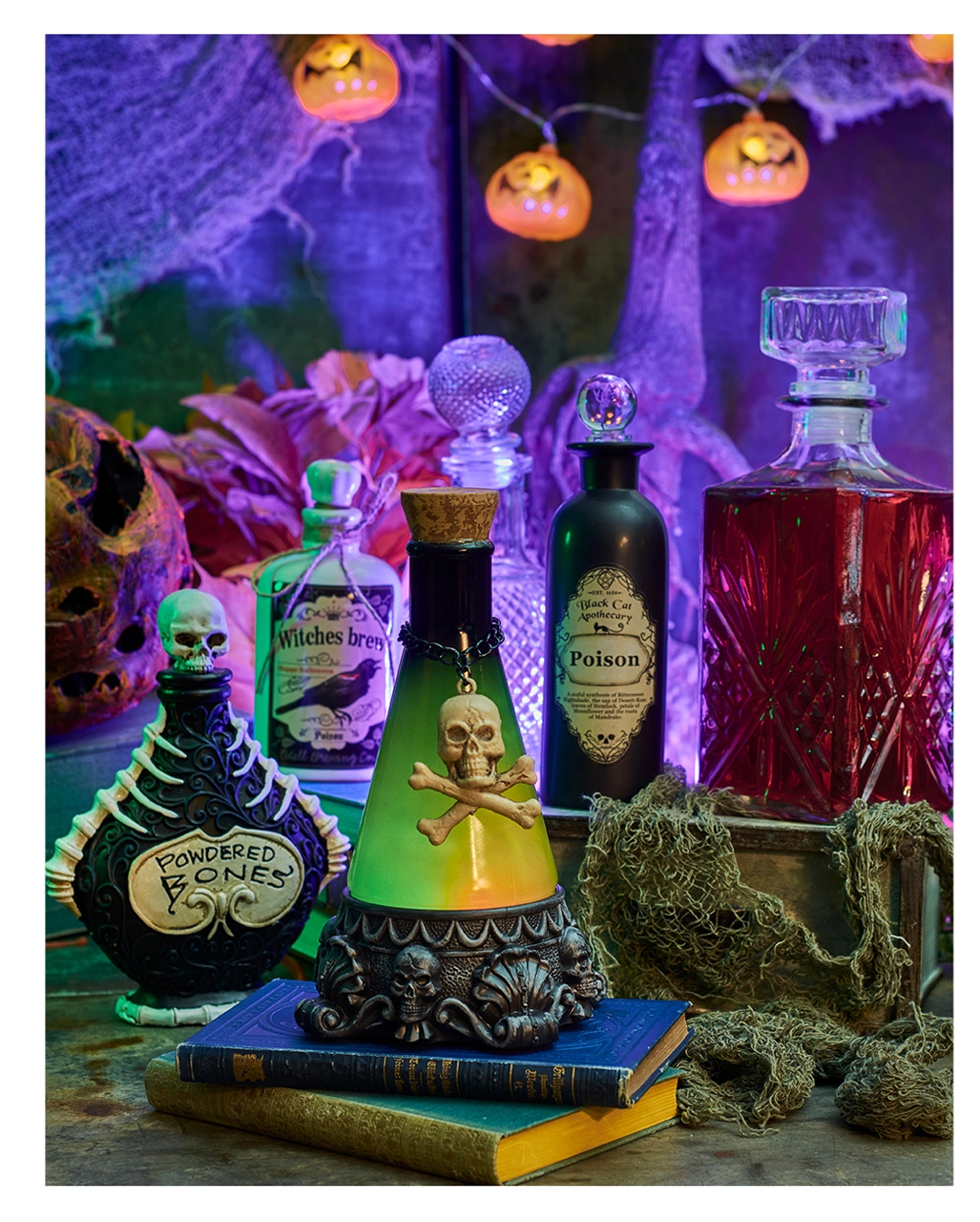 Vintage Glasflasche Kristallschliff Eckig 23cm - Image 2