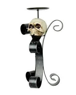 Kerzenhalter Mit Totenschädel