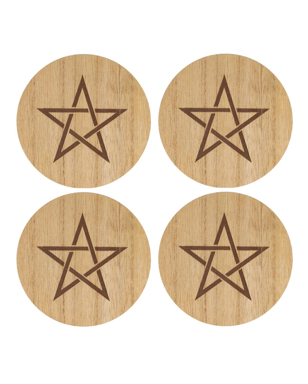 Untersetzer Mit Pentagramm 4 St.