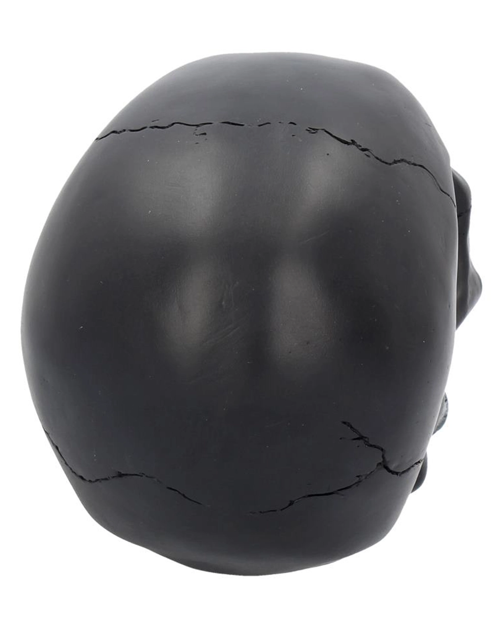 Schwarzer Totenschädel Mit Goldener Rose 15cm – Bild 5