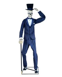 Gentleman Skelett Mit Zylinder Halloween Animatronic 200cm