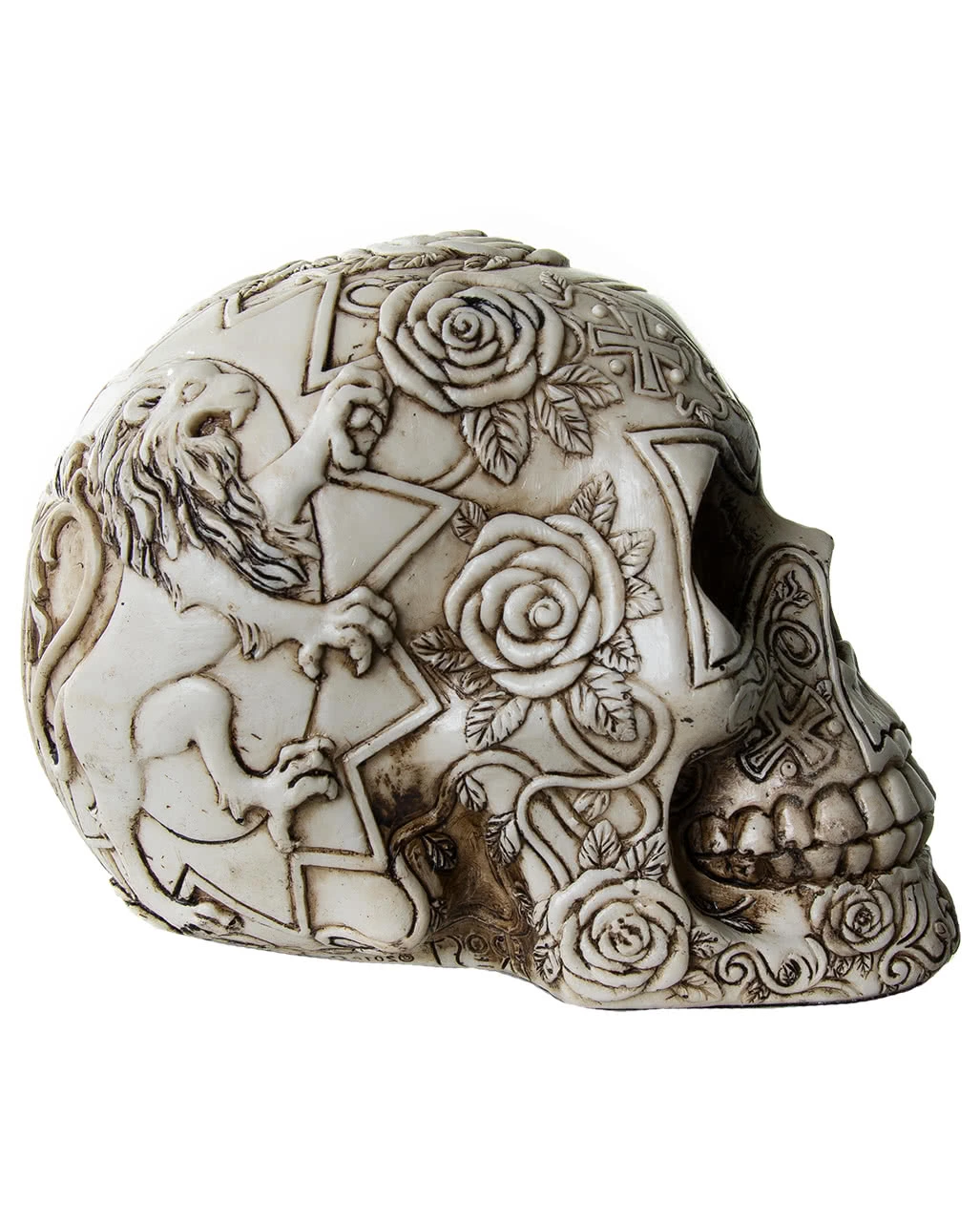 Totenkopf Mit Rosendesign – Bild 2